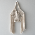 Mini Macramé Fringe Shoulder Handbag For Beach Bag Vacation