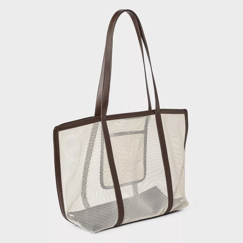 Large Mesh Beach Tote Bag For Summer Outdoor Trips Beach Bag
