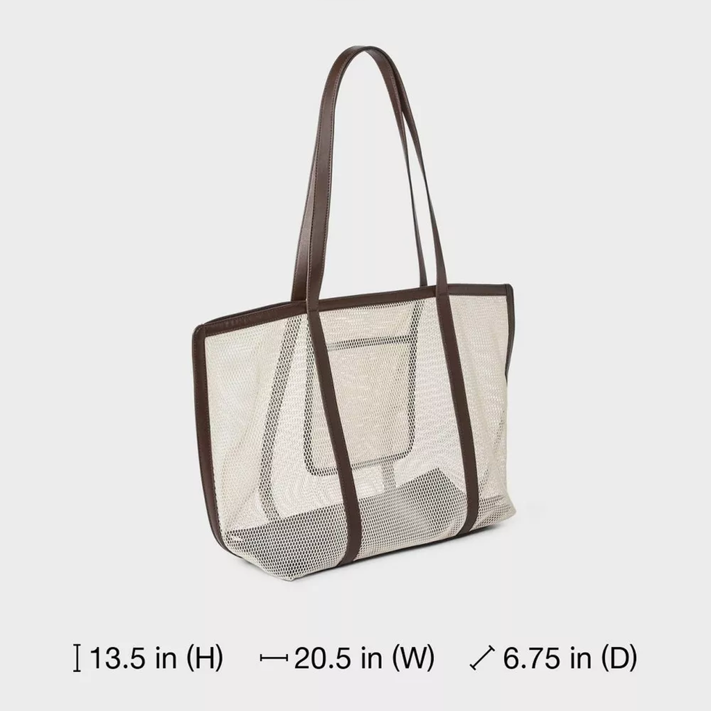 Large Mesh Beach Tote Bag For Summer Outdoor Trips Beach Bag