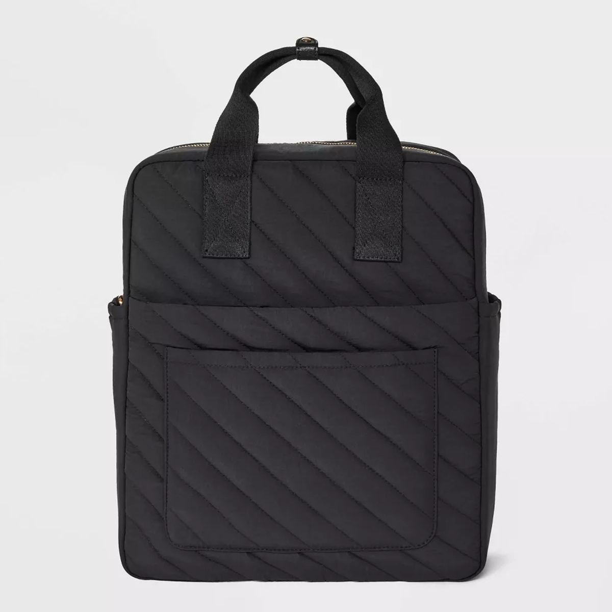 Square Quilted Backpack Fits 14 Inch Laptop For College Daily Use